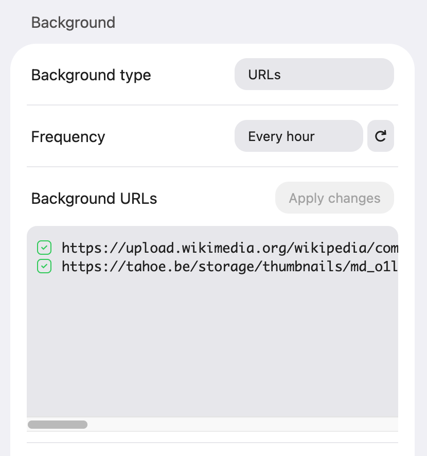 DashX's background URLs option