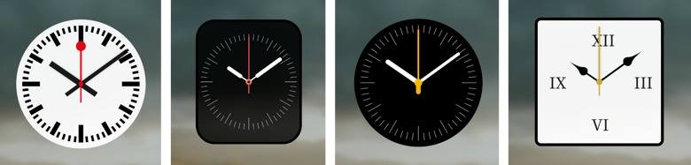 DashX's clock styles