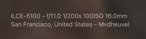 DashX's infos on the current photo